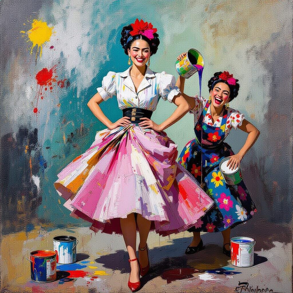 Mischievous Muse: Paint Splatter Fashion