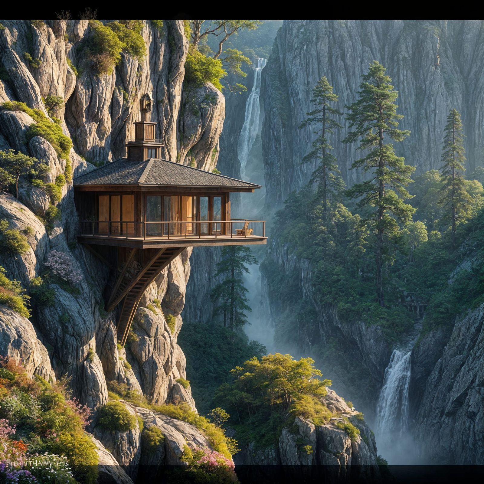 Elegant Cantilever House Amidst Lush Greenery