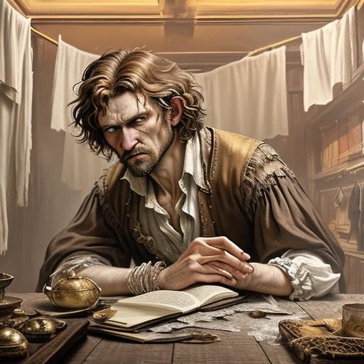 Troubled Prince in Dimly Lit Closet: Dramatic Realism