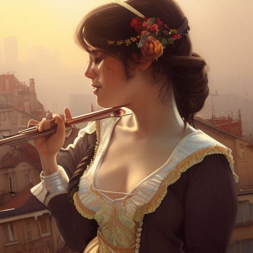 Mariachi Serenade: Balcony Portrait in Detailed Lighting