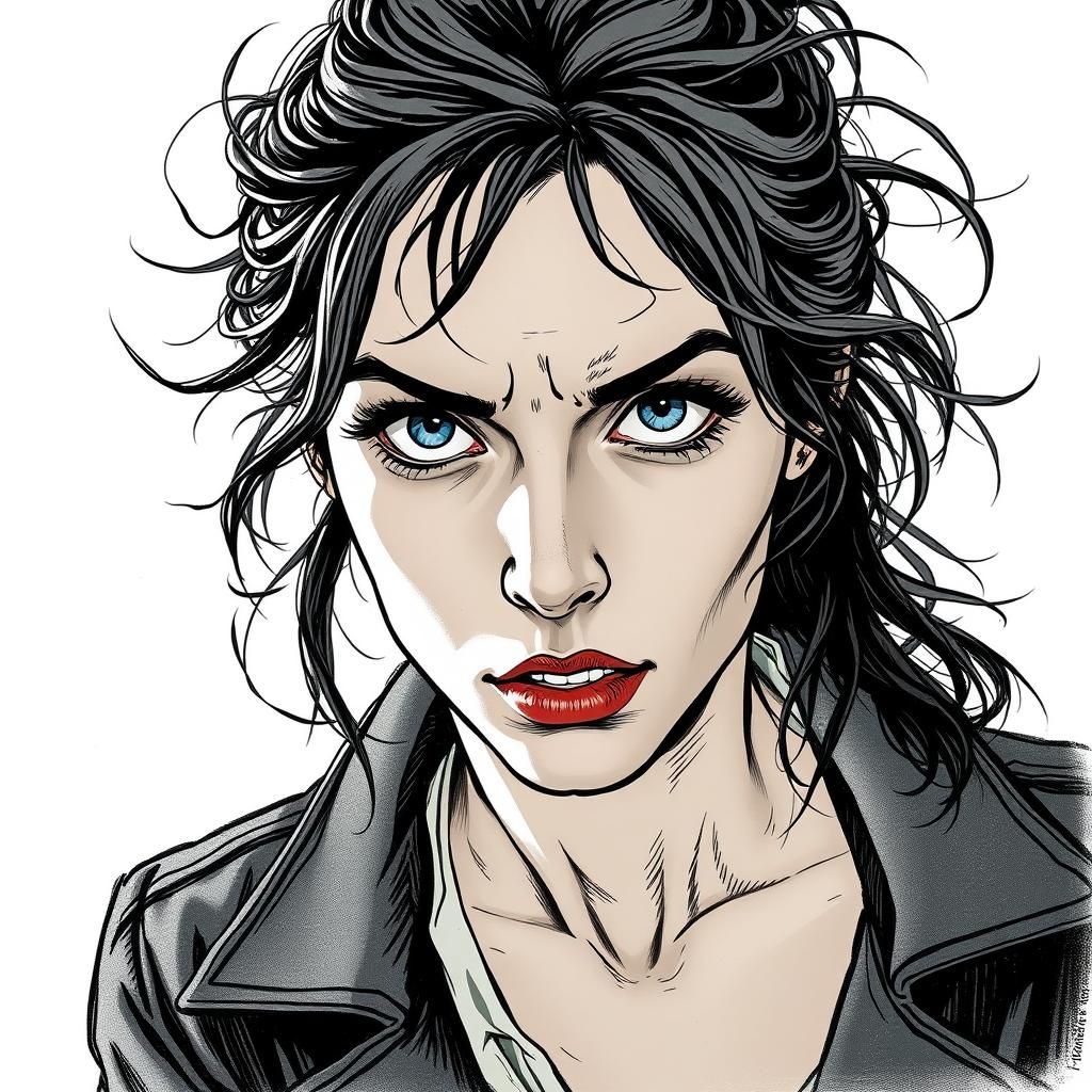 Dramatic Portrait of Woman with Tangled Hair