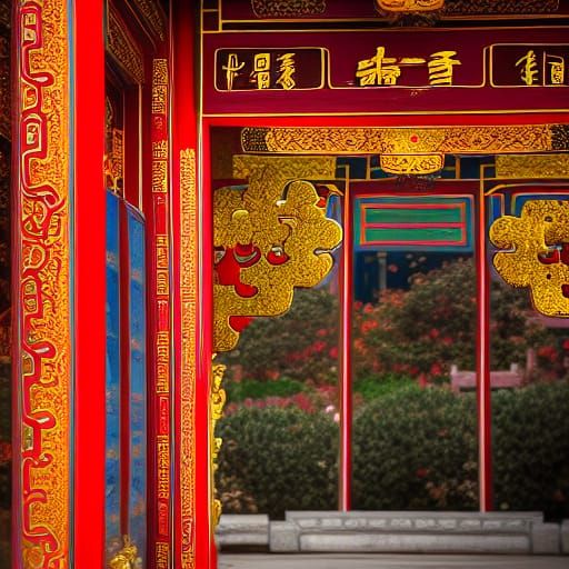 Majestic Chinese Palace in Natural Light
