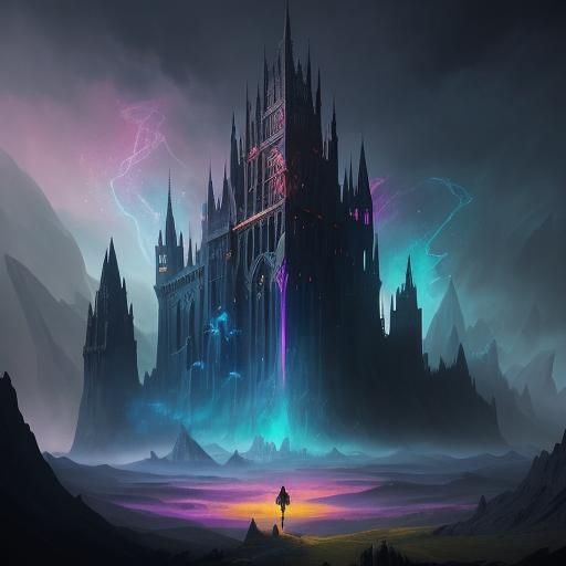 Dark Academia Tarot Card in Cel-Shaded Digital Illustration