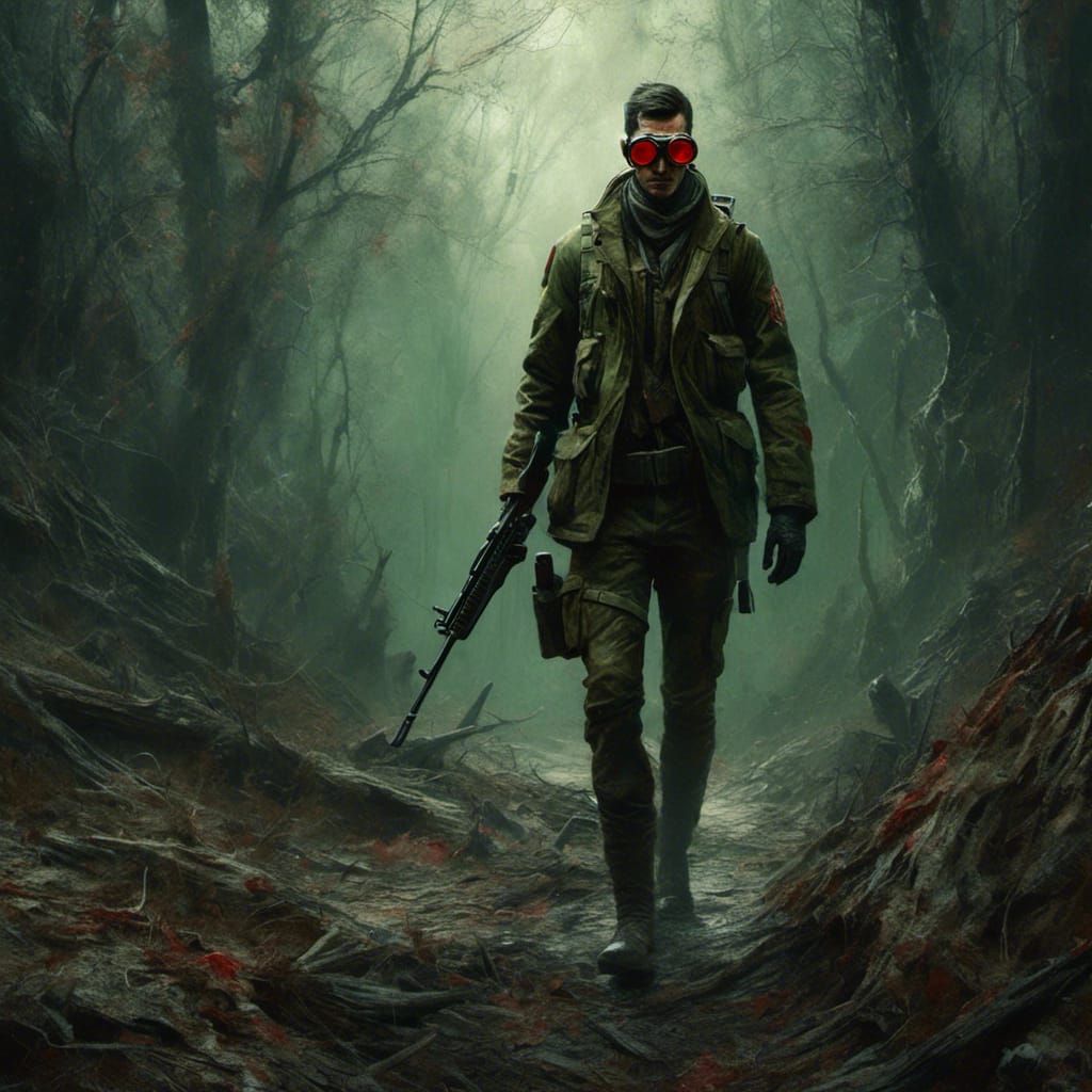 Irish Sniper in Francis Bacon Style