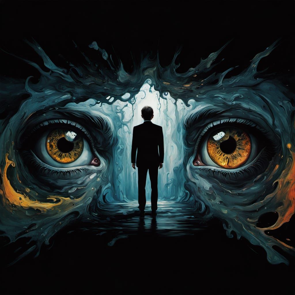 Surrealism in Oil Painting: Distorted Anguish in a Swirling ...