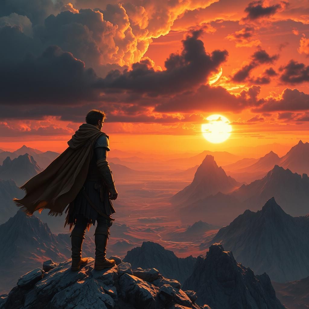 Solisium Explorer at Sunset: Digital Matte Painting