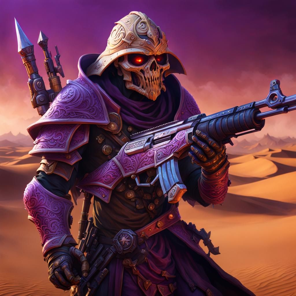 Menacing Goblin Hunter in Bone Armor