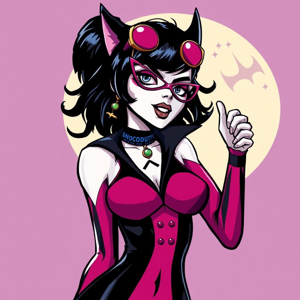 Bayonetta Cartoon in Pop Art Style