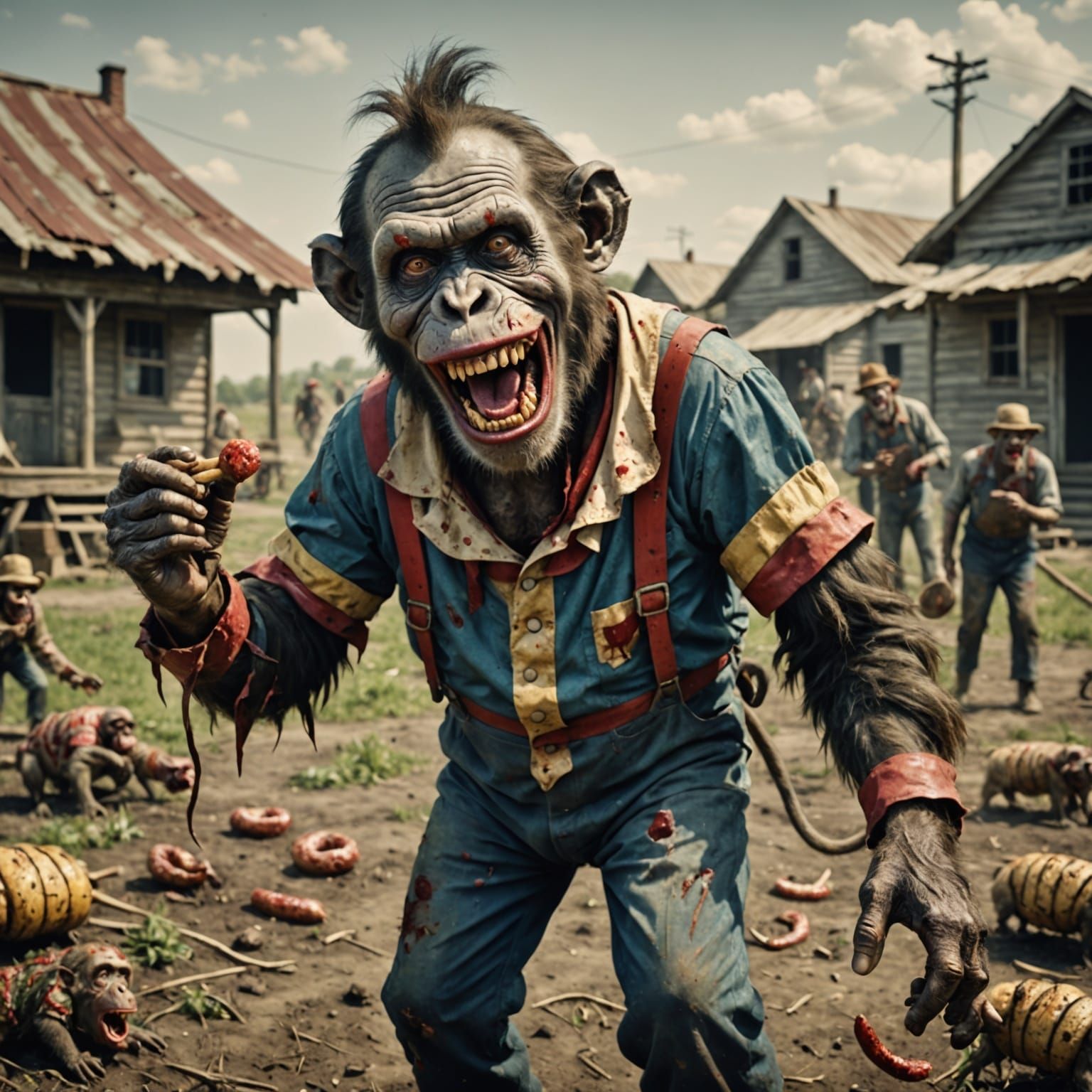 Surreal Clown Apocalypse in a Grotesque Aesthetic