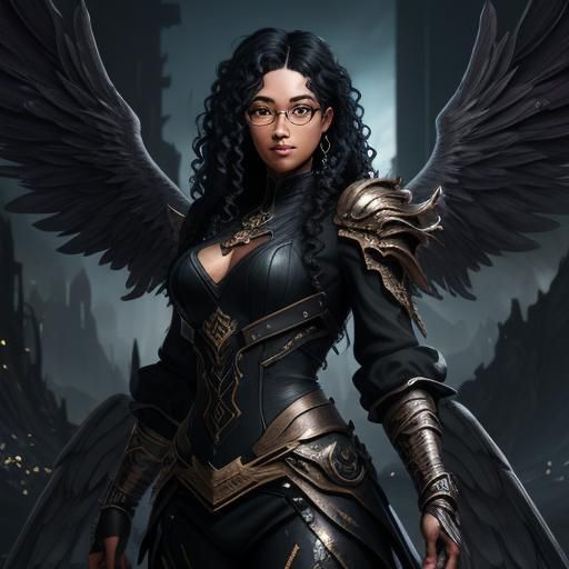 Young Angel with Rainbow Eyes, Matte Painting