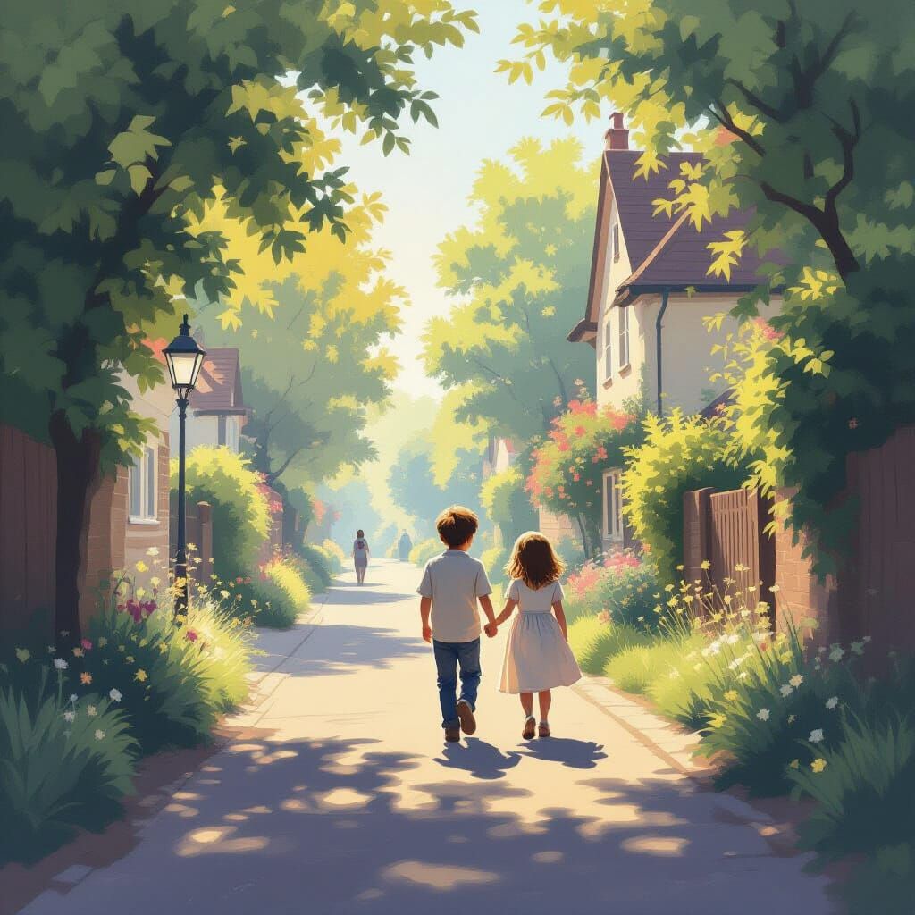 Dreamy Childhood Memory Faded Photograph Style