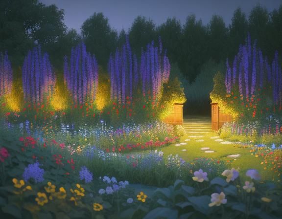 Northern Scandinavian Garden in Vibrant Bloom