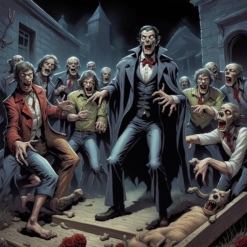 Monster Party Comic Book Art by Brooks and Mumford