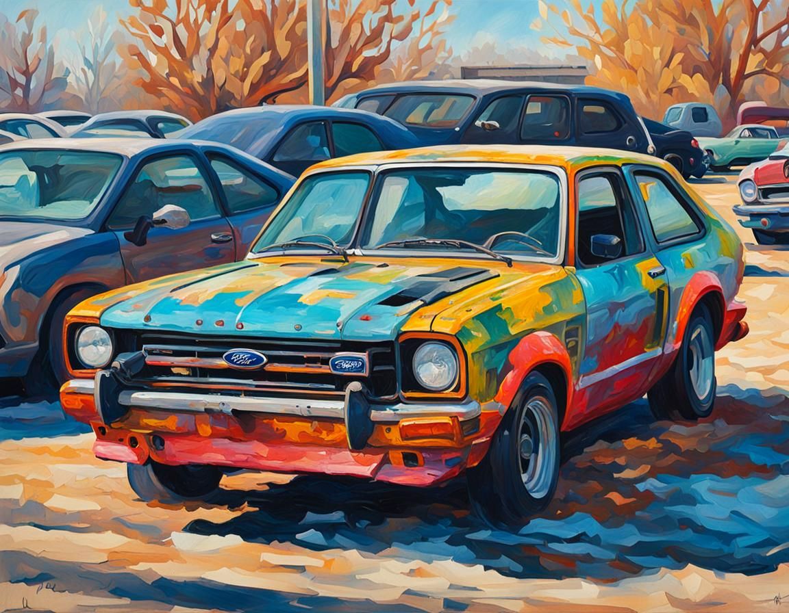 Hoonigan Gymkhana Ford in Neo-Impressionist Style