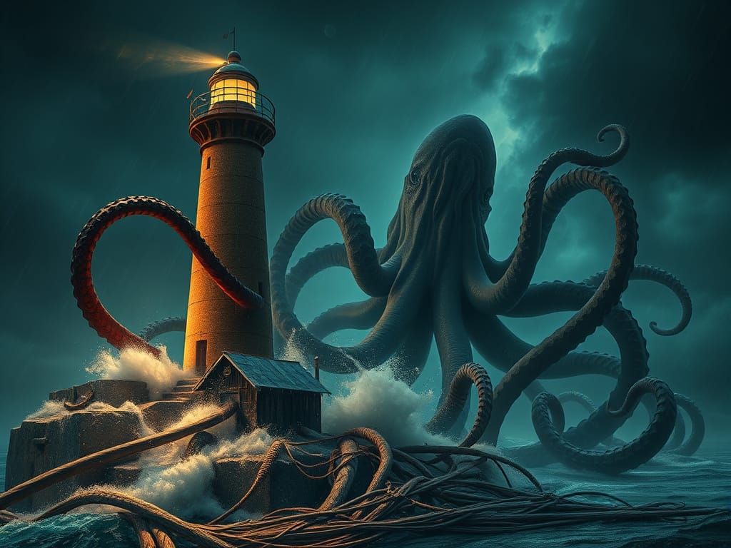 Cthulhu's Fury: Lighthouse Under Attack in Dark Romanticism ...