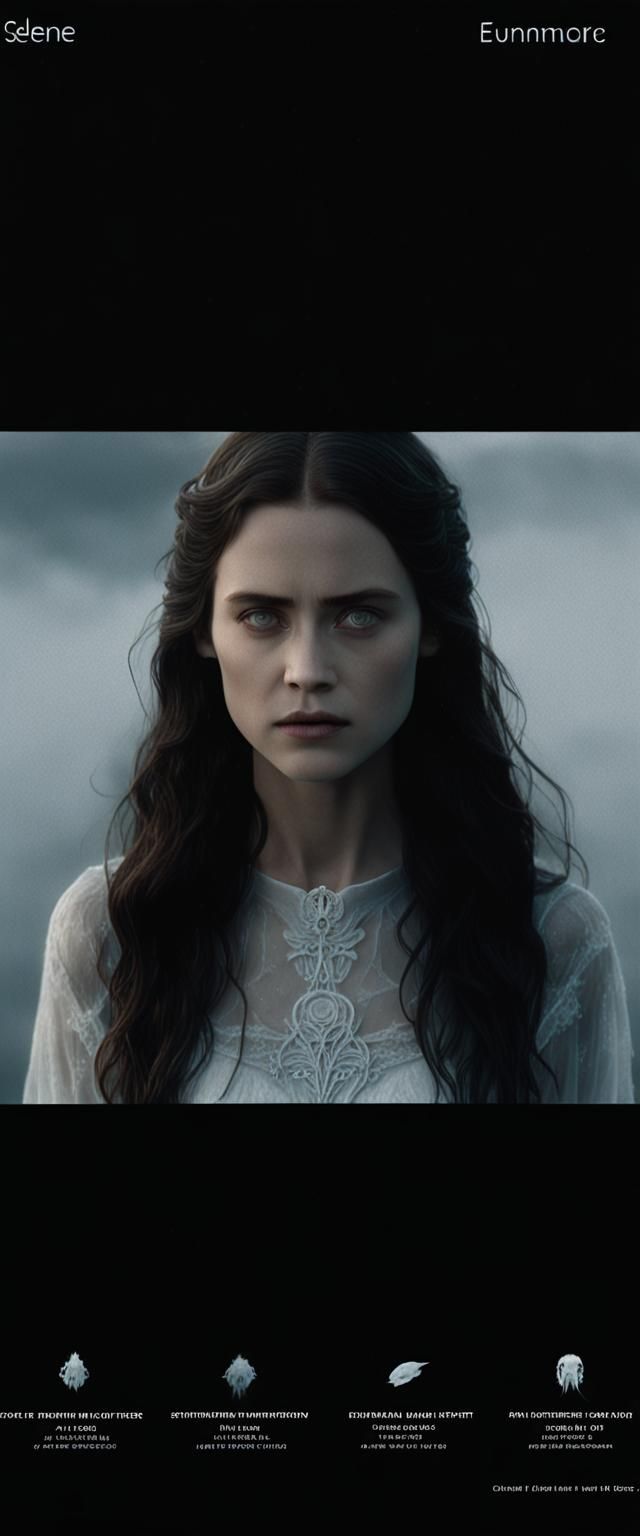 Serene Goddess Surrounded by Mystical Fog on a Peaceful Lake