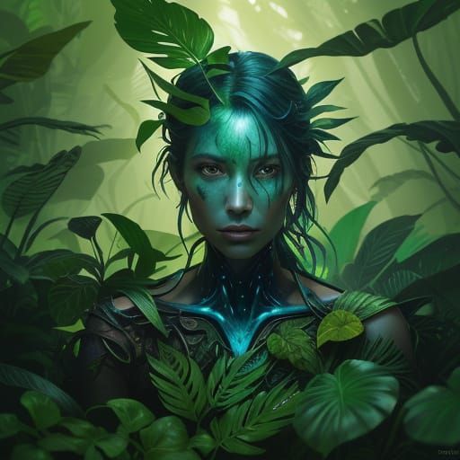 Luminous Forest Blooms in Dreamlike Surrealism