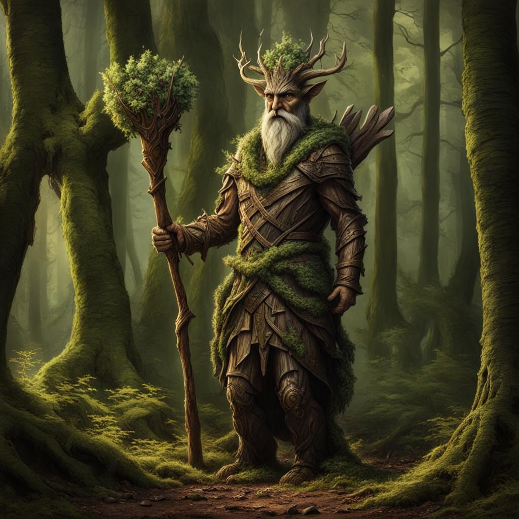 Elderly Treefolk in Forest Clearing, Dungeons and Dragons St...