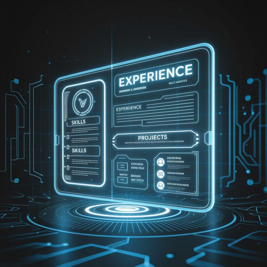 Futuristic Digital Dossier in Cyberpunk Style