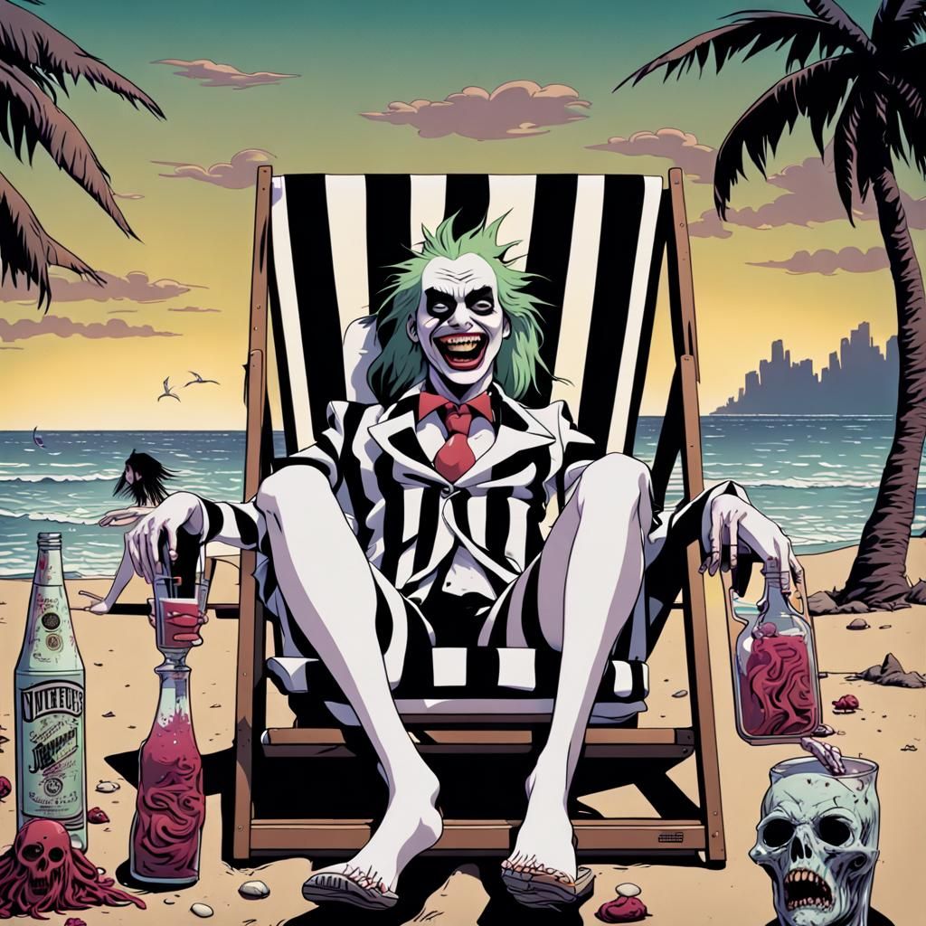 Beetlejuice's Beach Party with Undead Girls