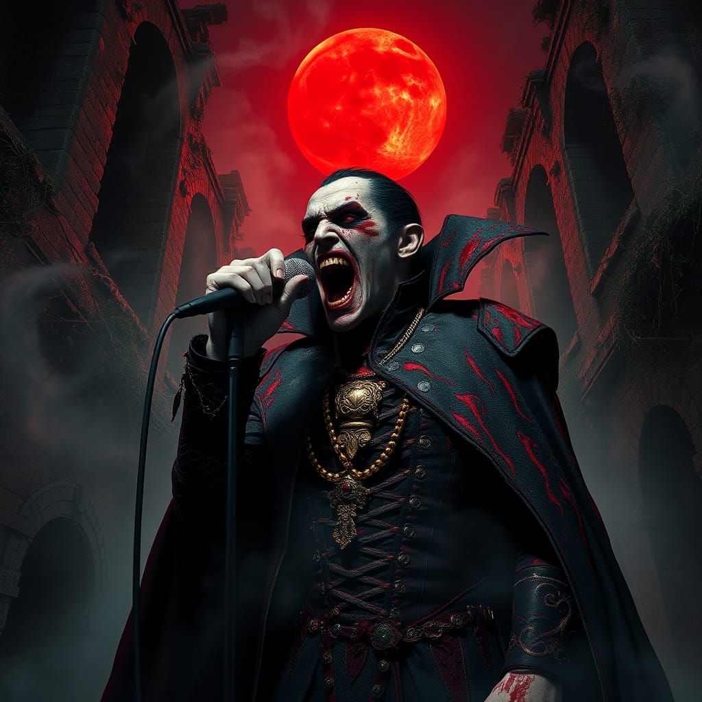 Dracula Raps in a Gothic Sci-Fi Castle