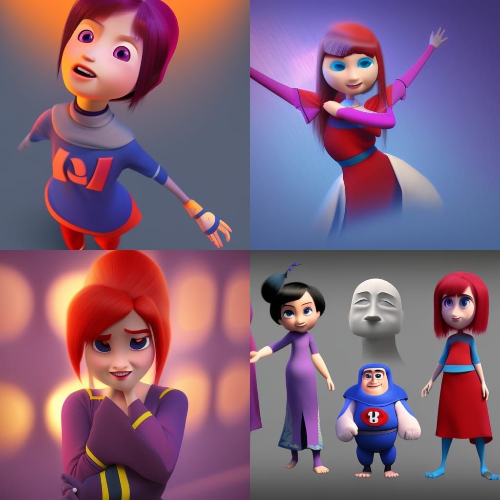 Konan as Pixar Character in 3D Digital Art