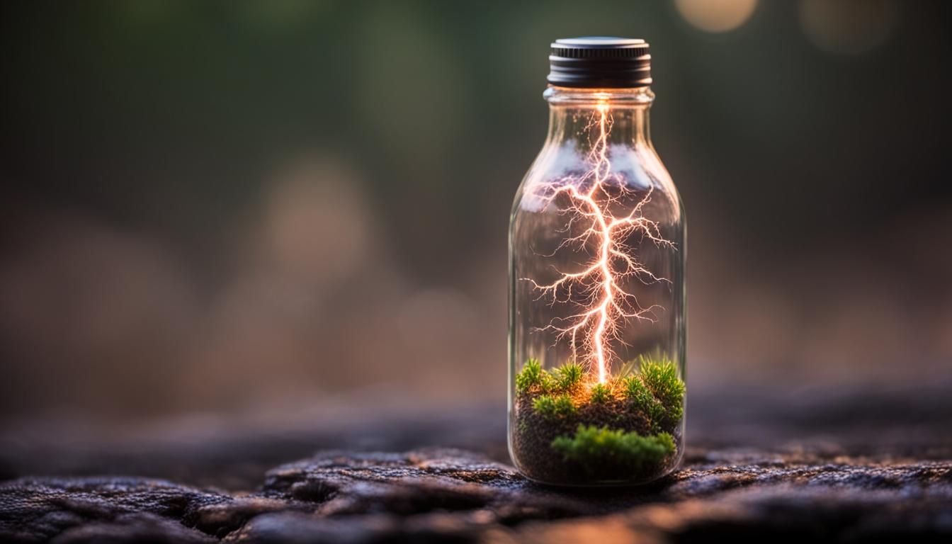 Lightning Captured: Professional Photography of a Bottle