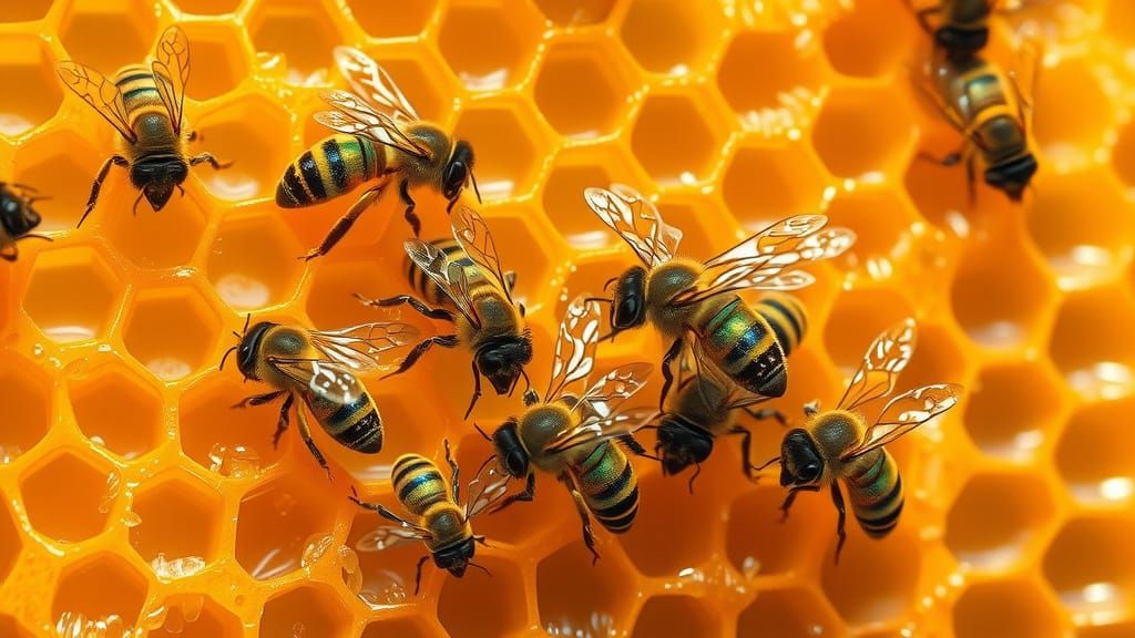 Bees in Ephemeral Honeycomb Habitat