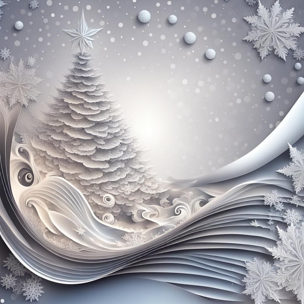 Magical Christmas Pop-up Book with Fractals