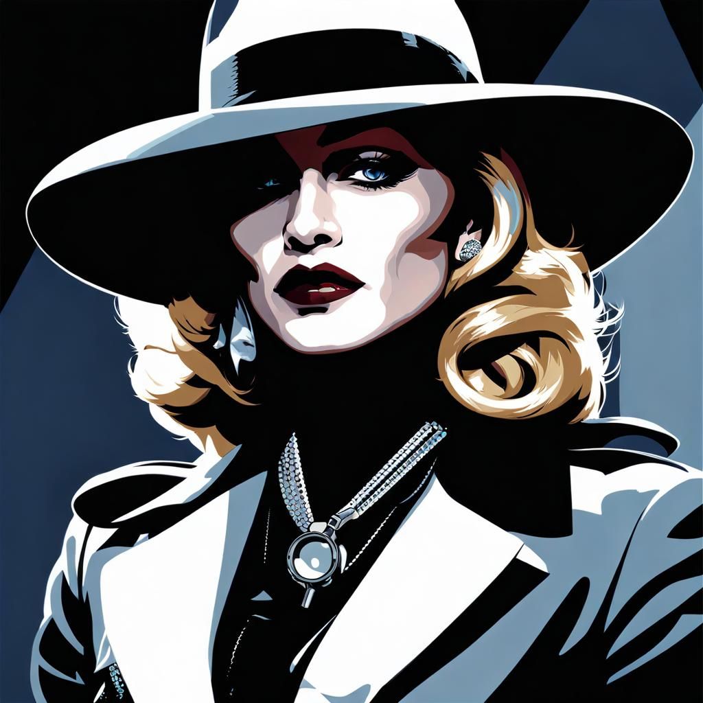 Madonna as Art Deco Noir Detective