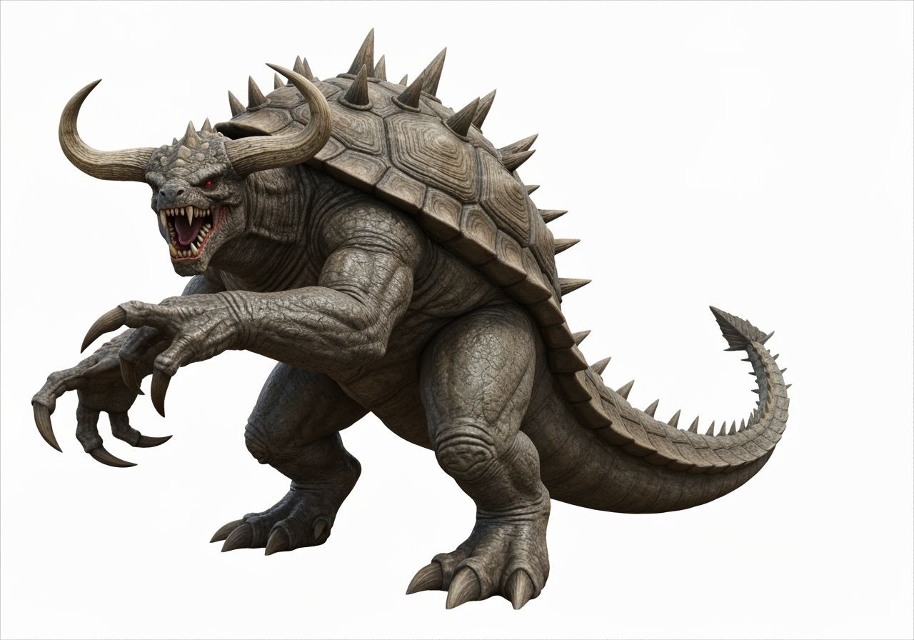 Photorealistic D&D Tarrasque Monster Model