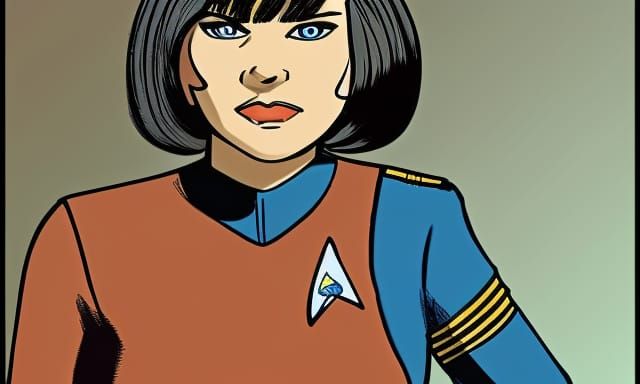 Velma as Vulcan in Star Trek Uniform