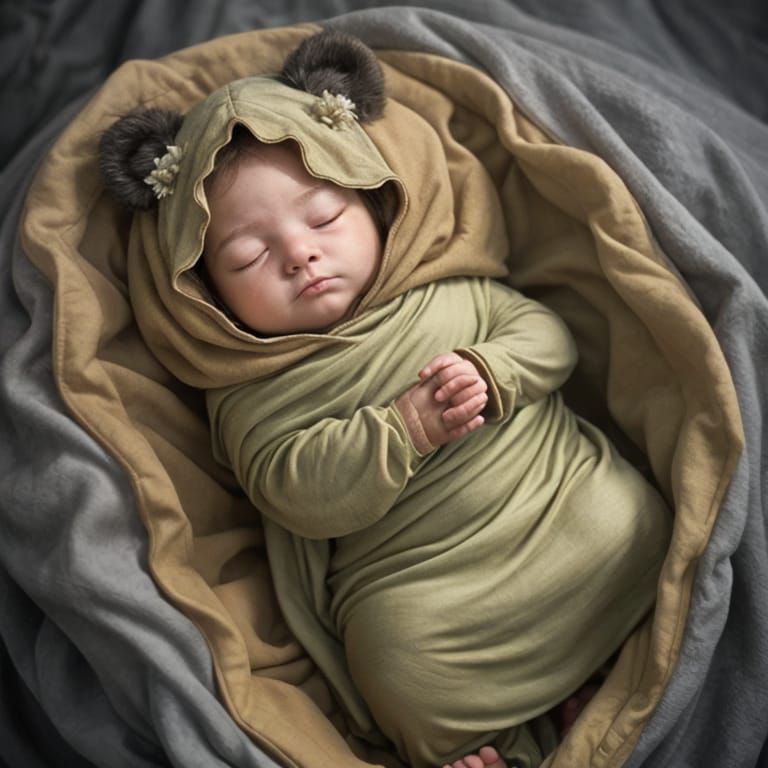 Cute Lion Cub Sleeping Soundly: Digital Matte Painting