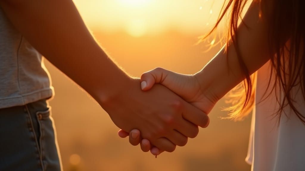 Interlocking Hands Symbolizing Unity and Companionship