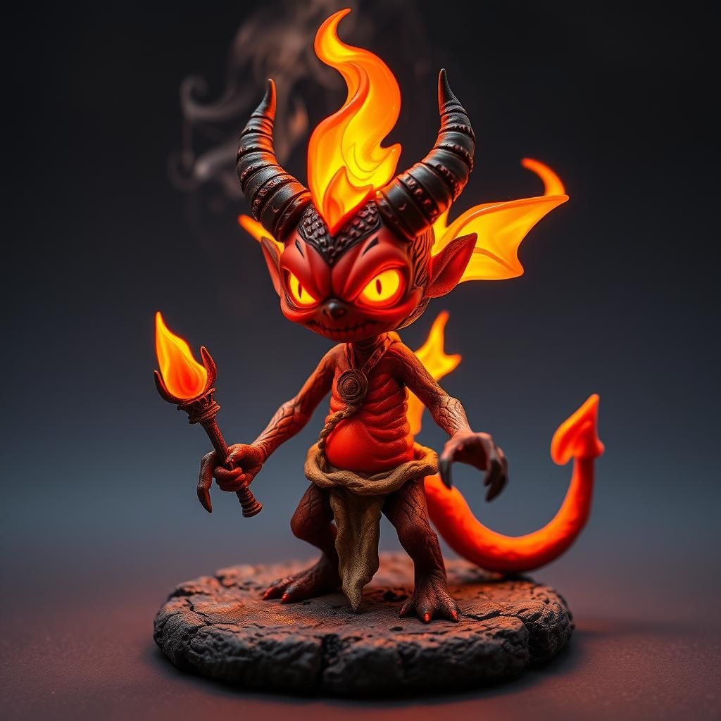 Pocket-Sized Calcifer, the Fire Demon