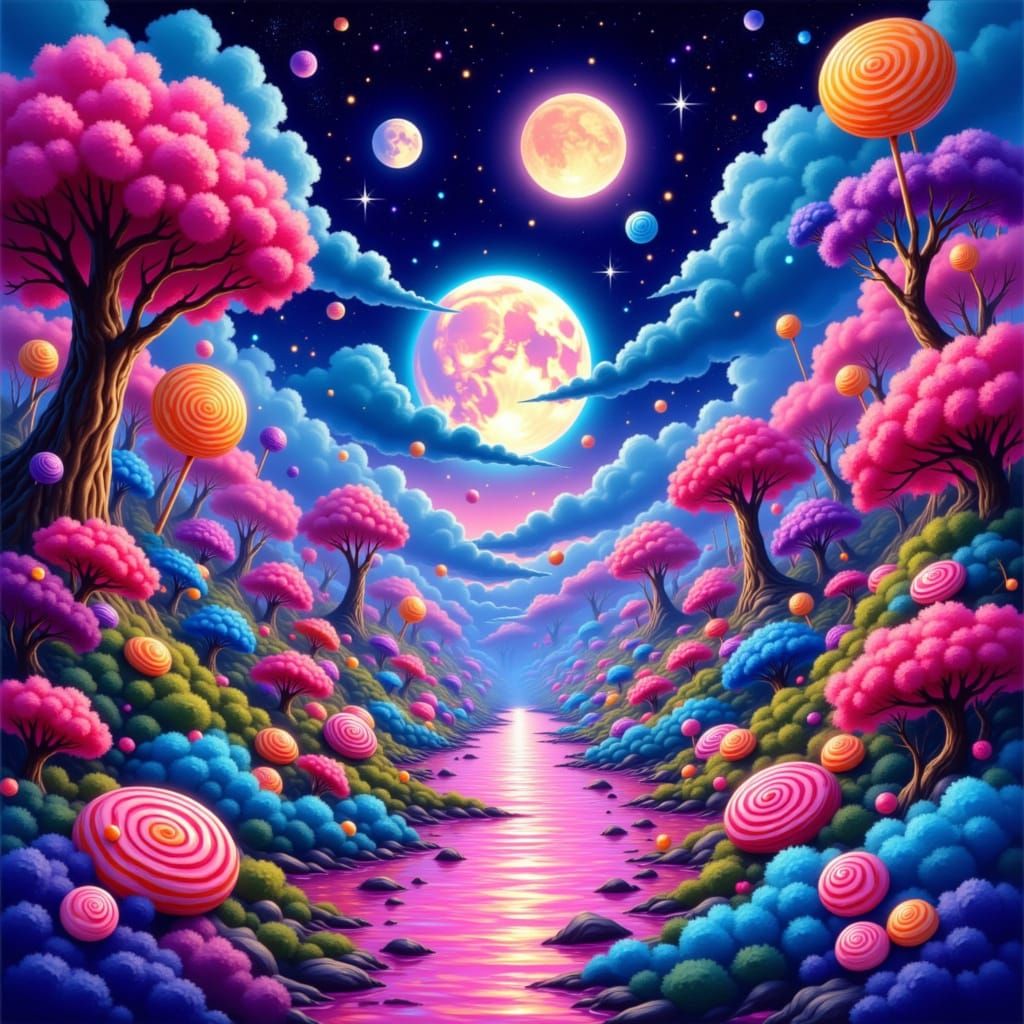 Psytrance Album Cover: Ketalogic Overdrive in Candyland