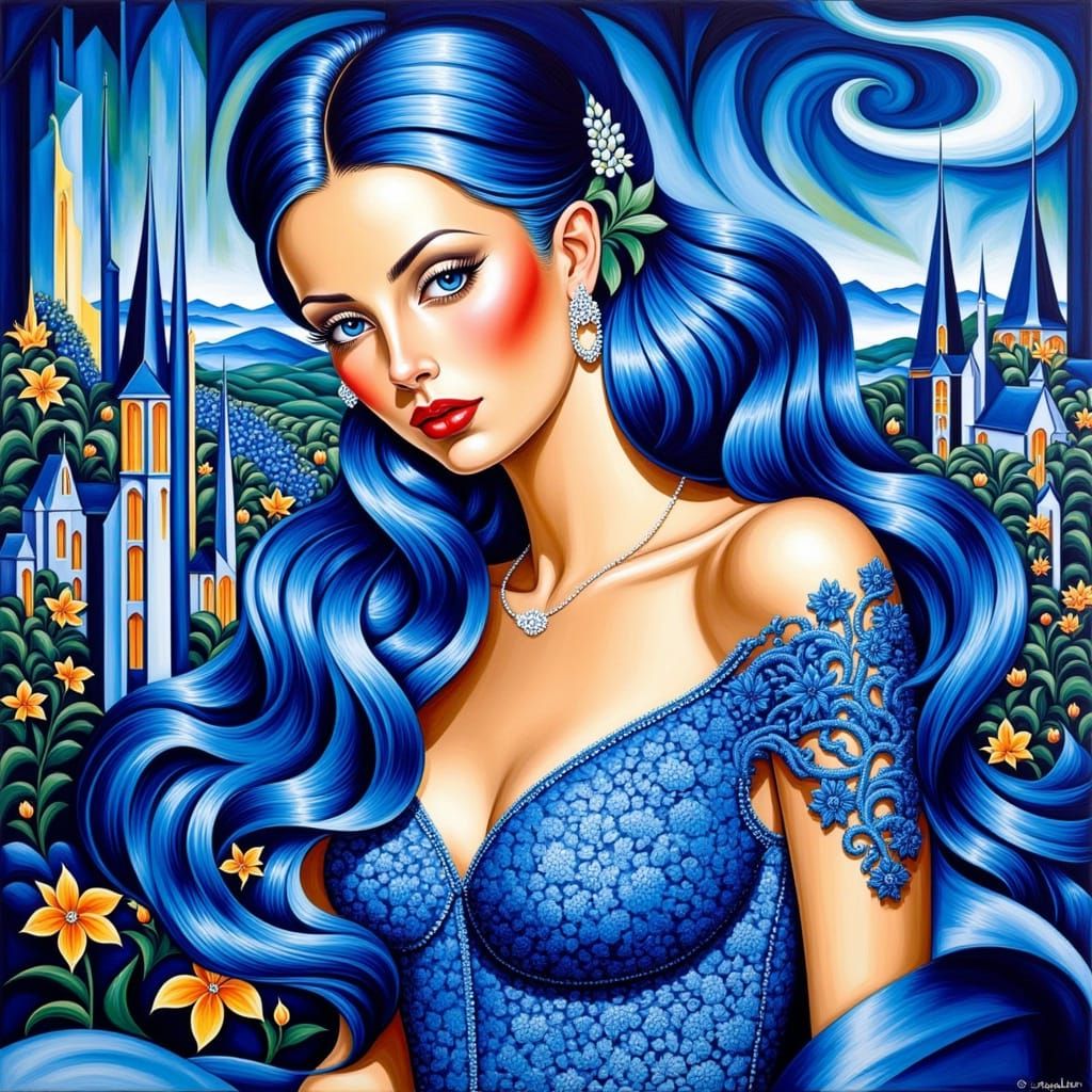 <lora:Tamara style:1.0> This prompt captures Inge Schuster's signature romantic impressionistic style, emphasizing her u...