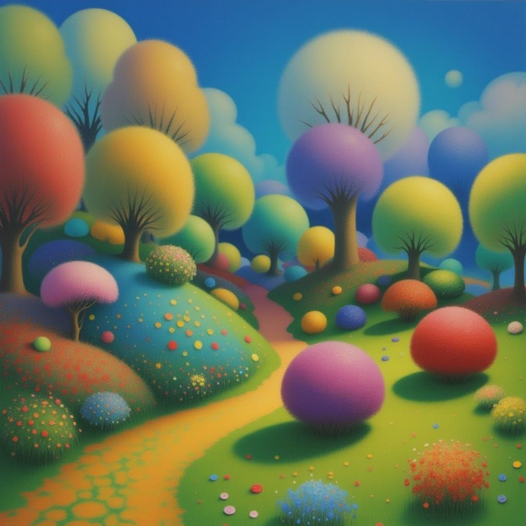 Dreamy Pom Poms in Daydream Meadows Style