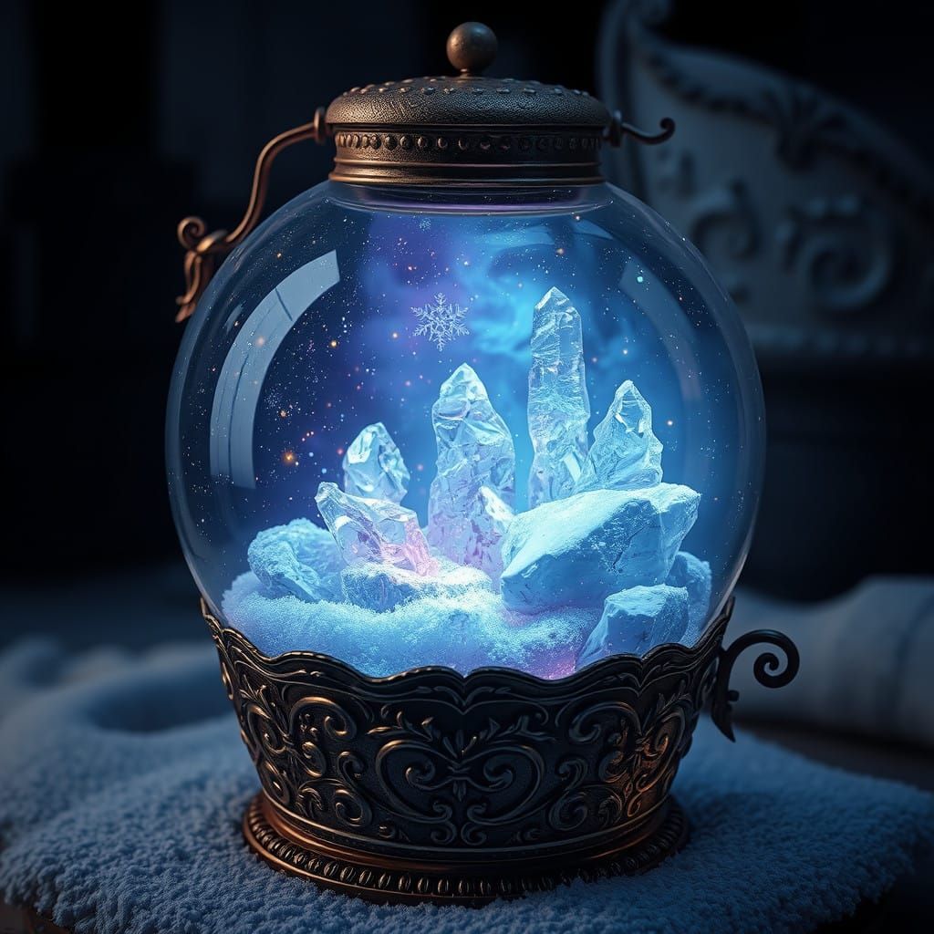 Ethereal Winter Wonderland within Ornate Kettle