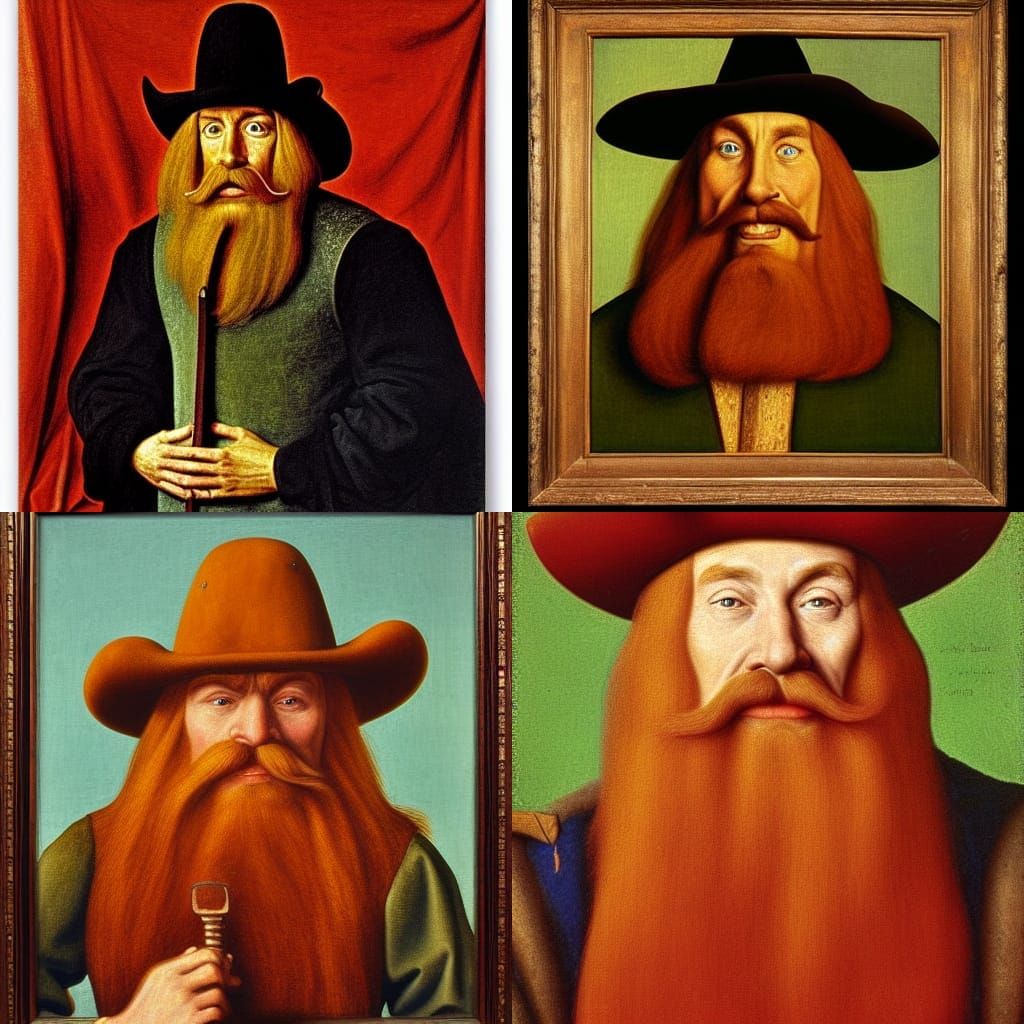 Yosemite Sam as 14th Century Oil Painting