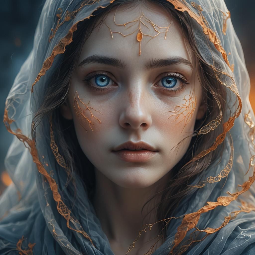 Ethereal Ghost Portrait in Detailed Digital Art