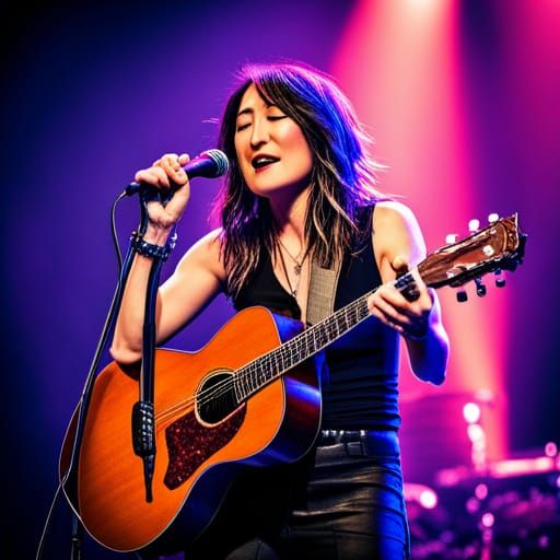 KT Tunstall Singing with Eyes Closed in HDR