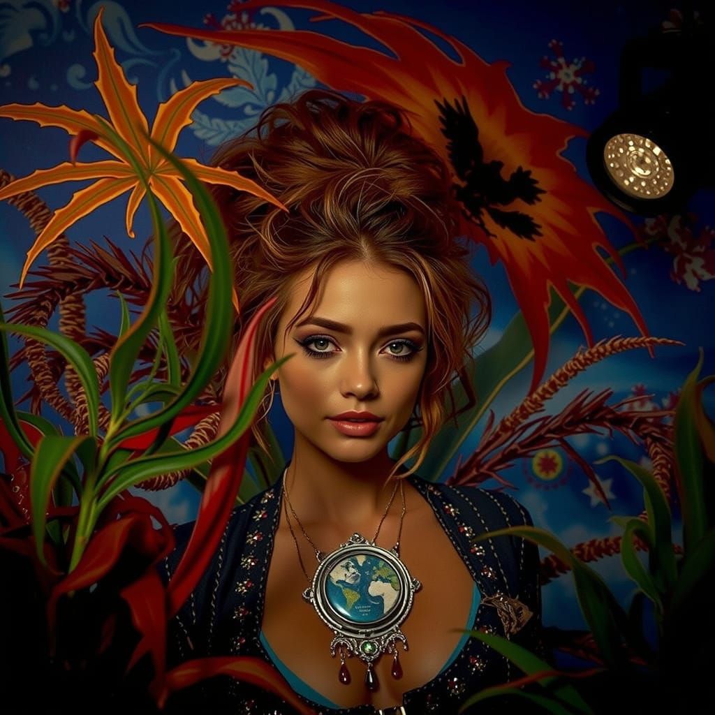 Hyperrealistic Woman Portrait With Dramatic Spotlight