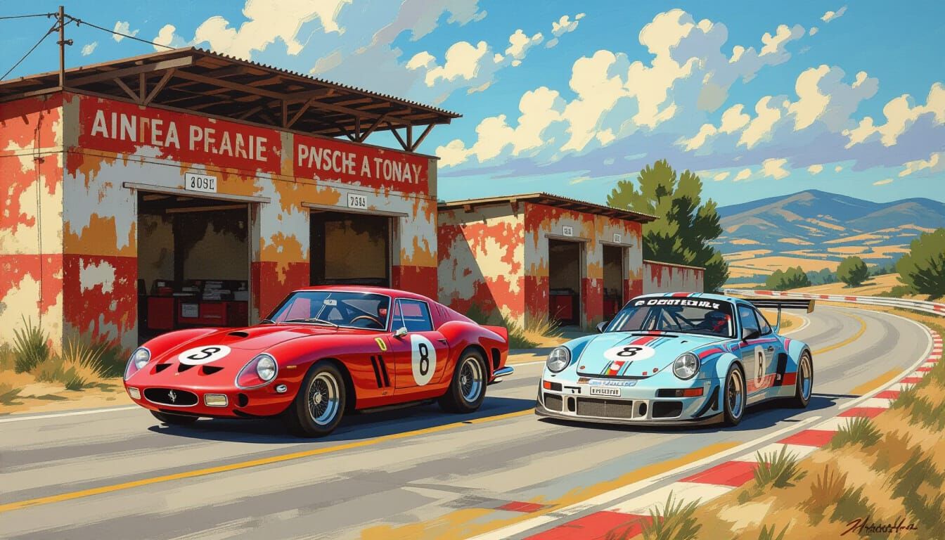 Ferrari and Porsche Race at Targa Florio
