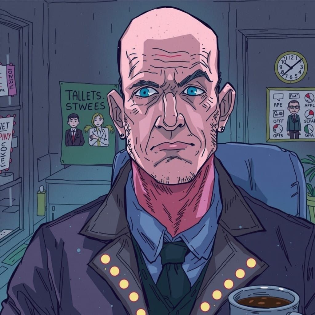 Underpaid Mercenary Sips Coffee Before Gruesome Mission