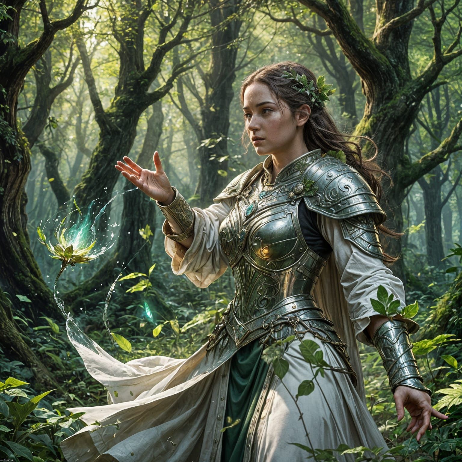 Life Cleric Casting Spell in Forest Glen