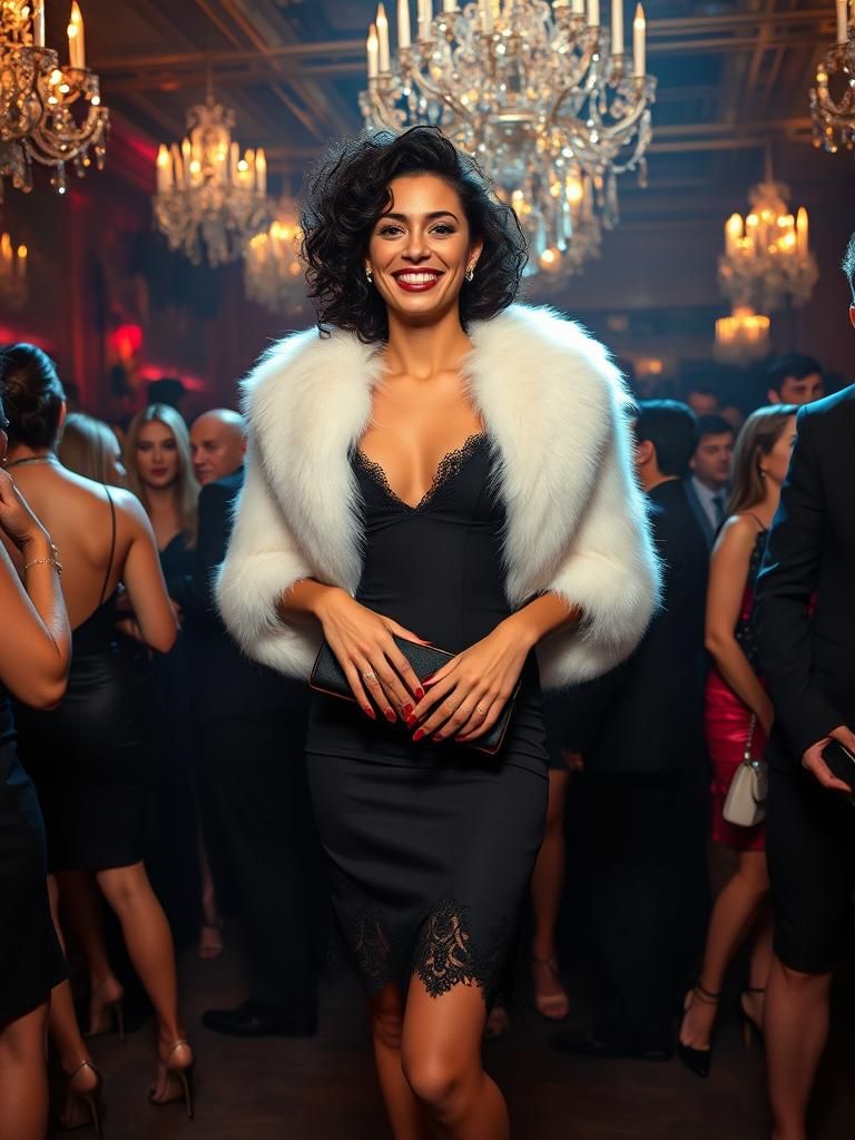 Glamorous Party Portrait in Photorealistic Style