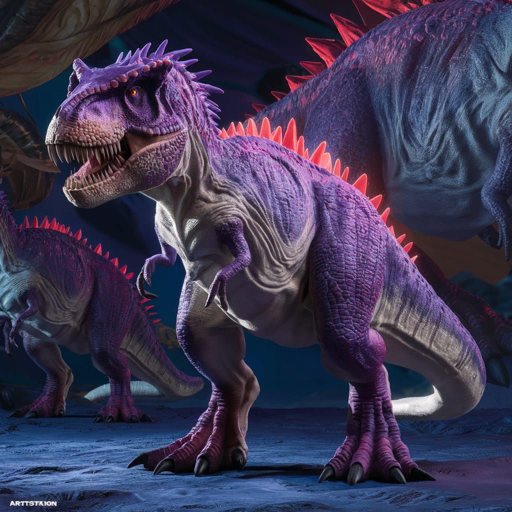 Bioluminescent Tyrannosaurus Rex Concept Art