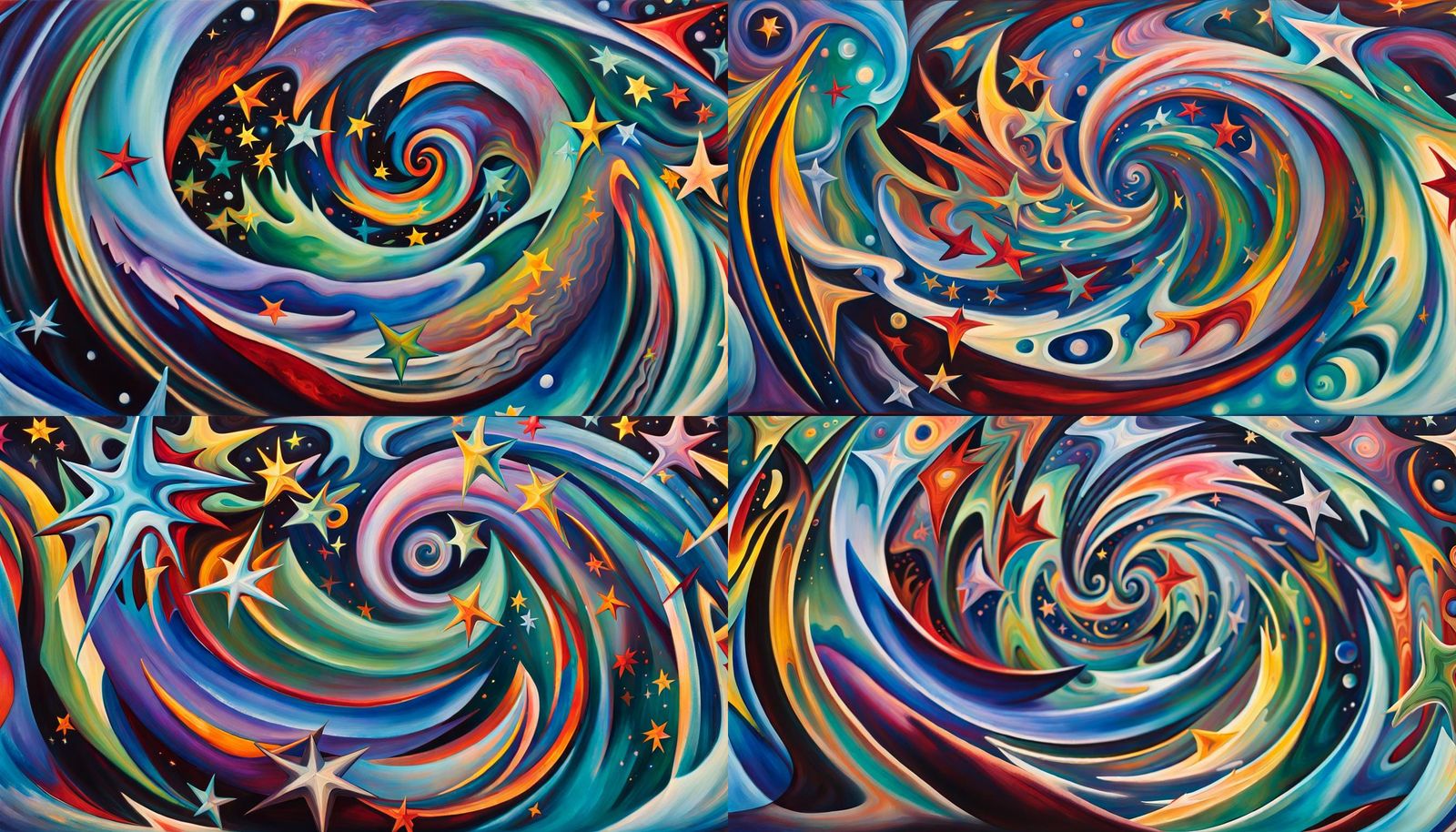 Iridescent Stars in Cosmic Energy Tunnel: Abstract Expressio...