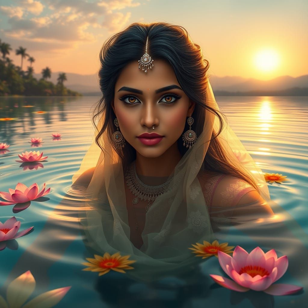 Create a highly detailed and artistic depiction of a beautif...